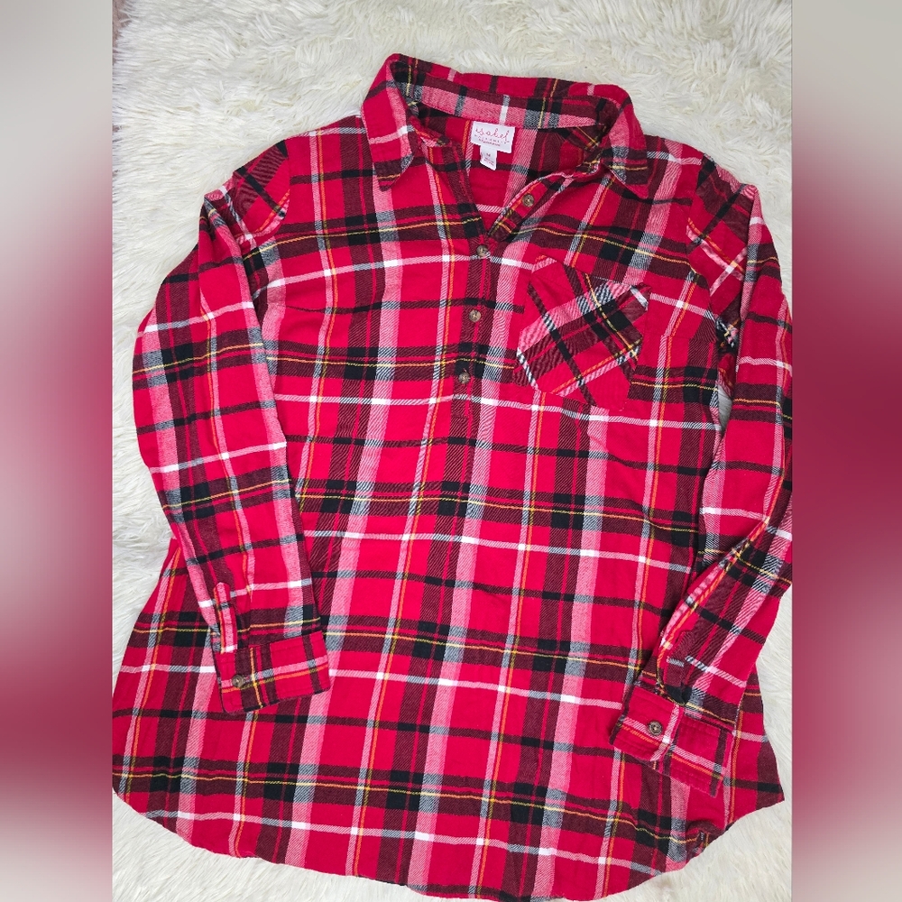 Isabel Maternity Plaid Flannels Style Top